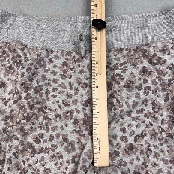 Athleta Track Suit Set Womens Large Gray Leopard Balance Hoodie Jacket Jogger - Picture 9 of 16